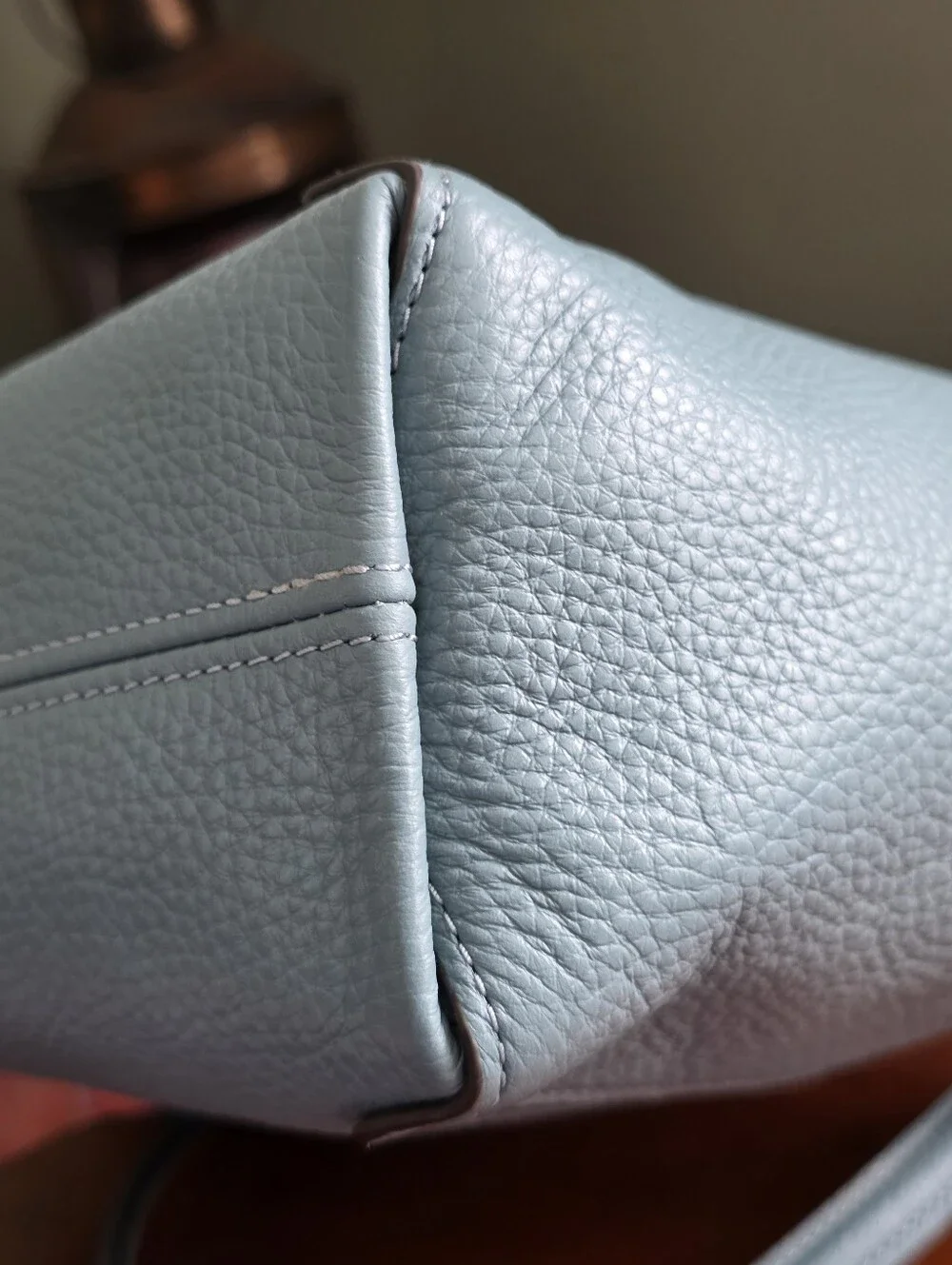 Coach C6229 Kasey Satchel Sky Blue Pebbled Leather Crossbody Bag